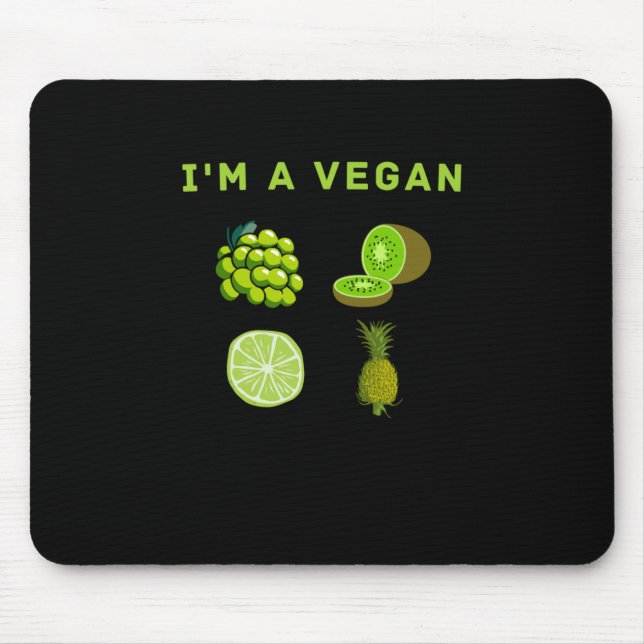 Mousepad Eu sou um Dia Mundial da Vegetariana-comida (Frente)