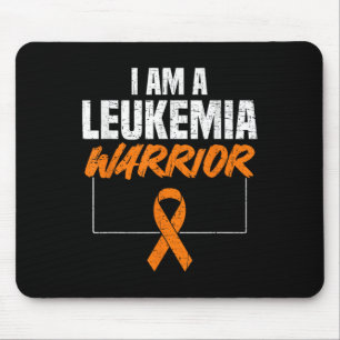 Mousepad Eu Sou Um Guerreiro Contra a Leucemia Fita Laranja