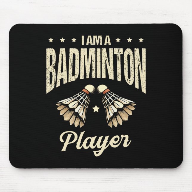 Mousepad Eu Sou Um Jogador De Badminton O Shuttle 1 (Frente)