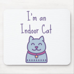 Mousepad Eu sou um lóbi de Gato Engraçado.