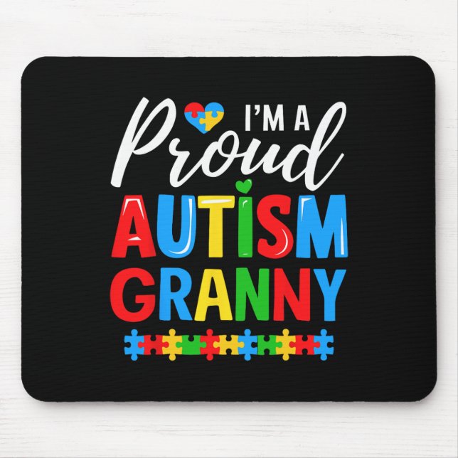Mousepad Eu Sou Um Quebra-cabeça De Consciência Da Avó Auti (Frente)