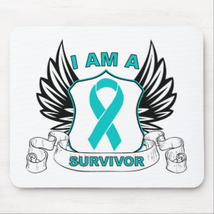 Mousepad Eu sou um sobrevivente - câncer de ovário