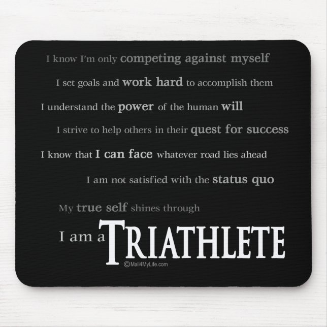 Mousepad Eu sou um Triathlete (Frente)
