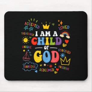 Mousepad Eu Sou Uma Criança De Deus Fé Cristã Retro Jesus M
