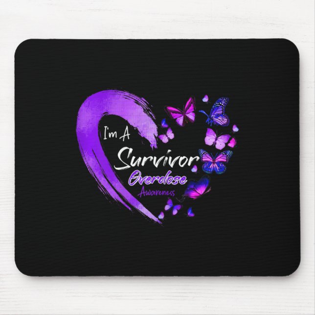 Mousepad Eu sou uma sobredosagem com consciência púrpura bo (Frente)