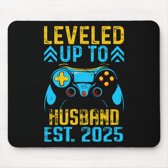 Mousepad Eu Subi De Nível Para Marido Est 2025 Recém-Casado (Frente)