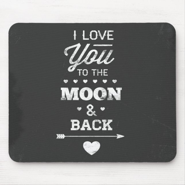 Mousepad Eu Te Amo À Lua E De Volta (Frente)