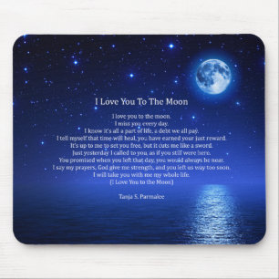 Mousepad Eu te amo ao coletor da poesia da lua