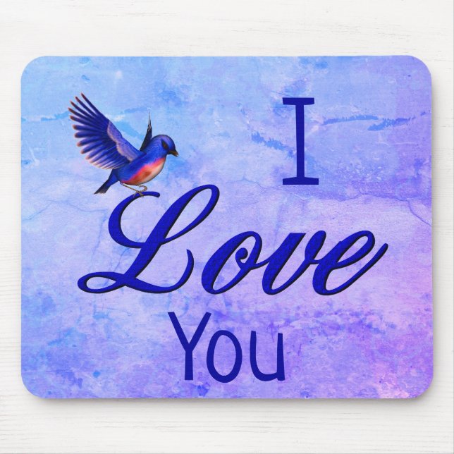 Mousepad Eu Te Amo Bluebird (Frente)