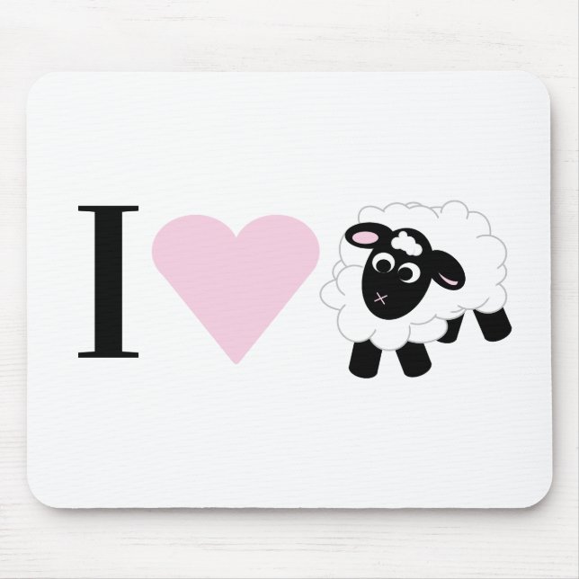 Mousepad Eu te amo cartoon cartoon (Frente)