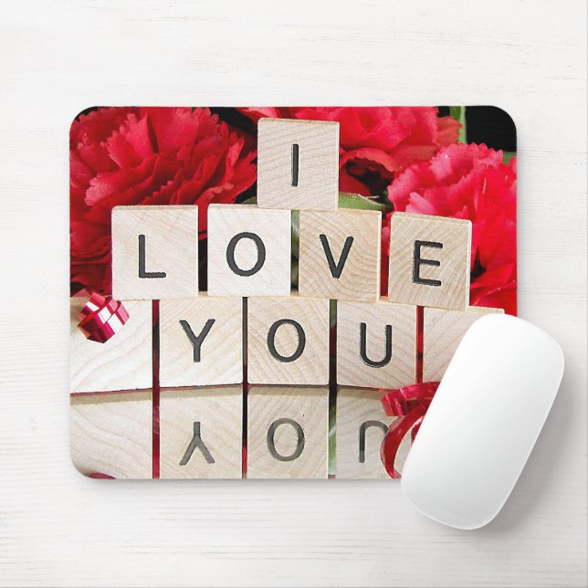 Mousepad Eu Te Amo Com Reflexão De Alegria (Com mouse)
