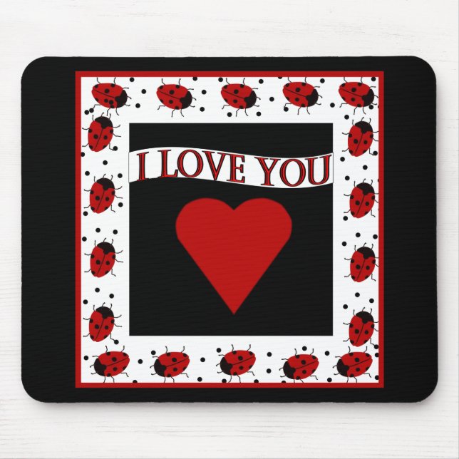 Mousepad Eu Te Amo Damybugs (Frente)