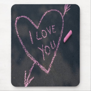 Mousepad Eu te amo, em um tapete do rato