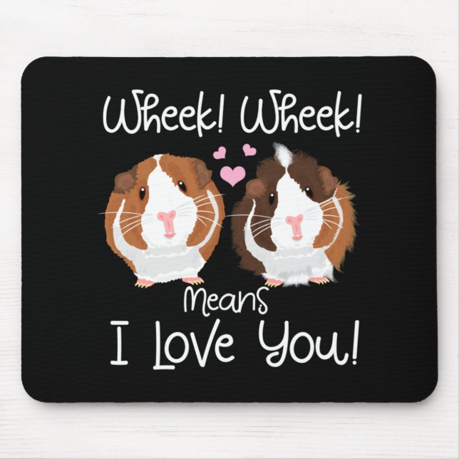 Mousepad Eu Te Amo Guinei Pig Cavy Roddent (Frente)