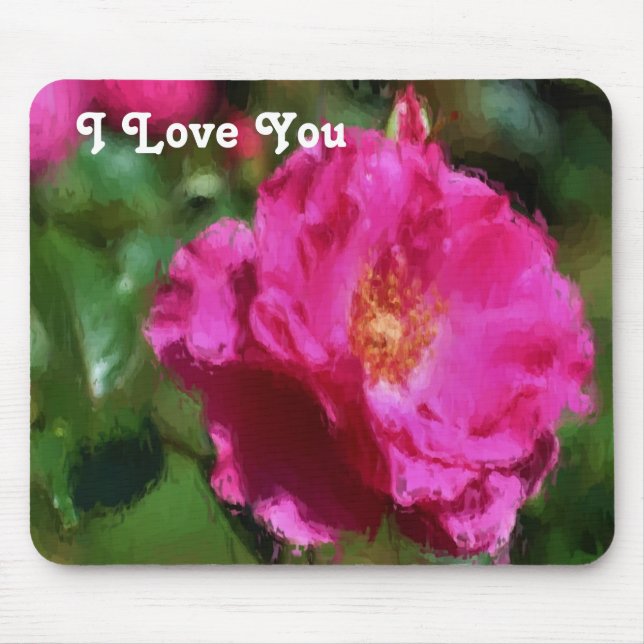 Mousepad Eu Te Amo Rosa Rosa Rosa Rosa (Frente)