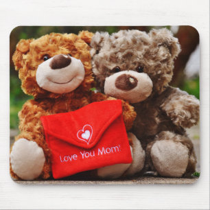 Mousepad EU TE AMO ursos bonitos & peluches da MAMÃ - de
