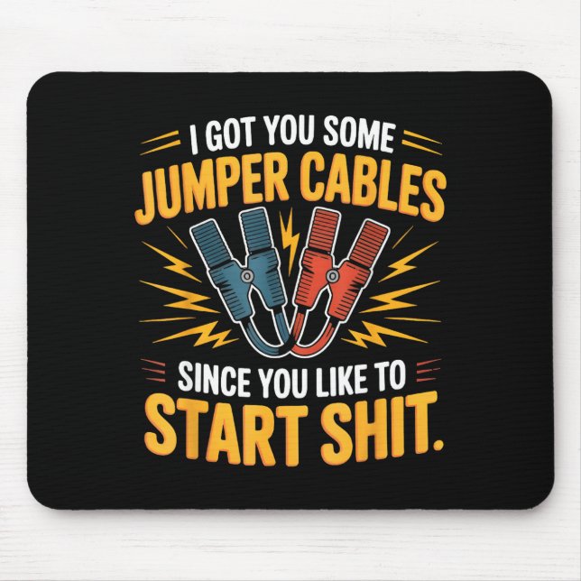 Mousepad Eu te Dei Uns Cabos de Reboque Já Que Você Gosta d (Frente)