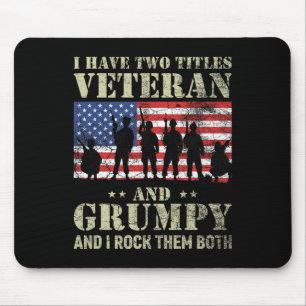 Mousepad Eu Tenho Dois Títulos Veteranos E Pai Engraçada E 