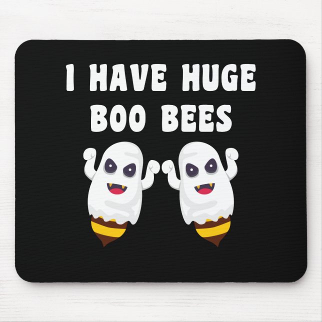 Mousepad Eu Tenho Enormes Abelhas Boo de Halloween Combinan (Frente)