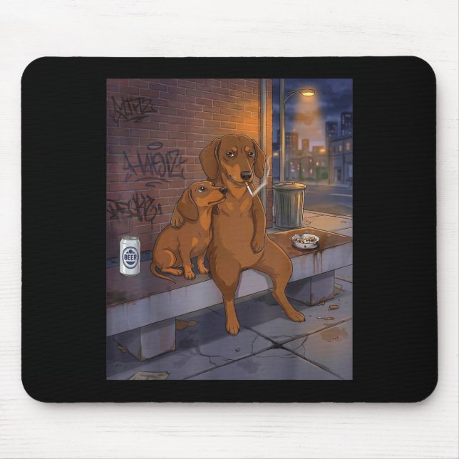 Mousepad Eu Tenho Esse Cachorro Em Mim Funny Dachshund Bebe (Frente)