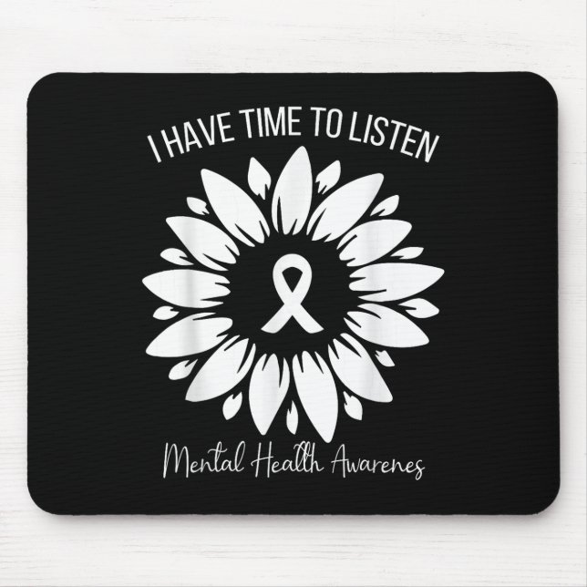 Mousepad Eu Tenho Tempo Para Ouvir Consciência Mental Da Sa (Frente)