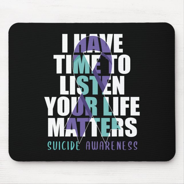 Mousepad Eu Tenho Tempo Para Ouvir Problemas De Vida Suicíd (Frente)