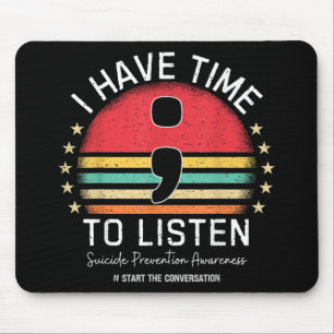 Mousepad Eu Tenho Tempo Para Ouvir Saúde Mental Conscientiz