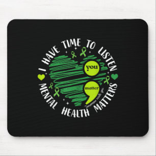 Mousepad Eu Tenho Tempo Para Ouvir Saúde Mental Do Coração