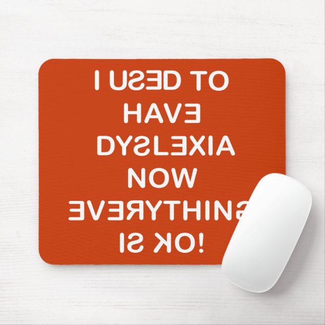 Mousepad Eu Tinha Texto Branco Da Dislexia (Com mouse)