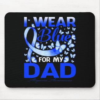 Mousepad Eu Uso Azul Para a Conscientização da Alopecia do 