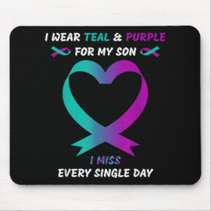 Mousepad Eu Uso Azul-turquesa E Roxo Pelo Meu Filho Eu Sint