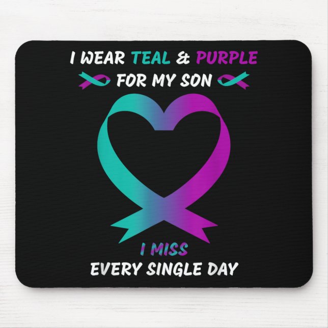 Mousepad Eu Uso Azul-turquesa E Roxo Pelo Meu Filho Eu Sint (Frente)