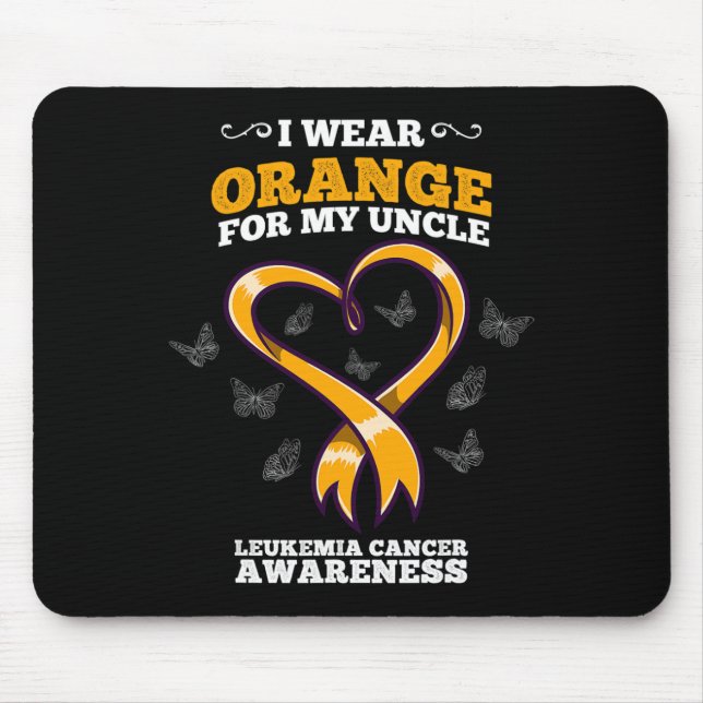 Mousepad Eu Uso Laranja Tio Conscientização do Câncer de Le (Frente)