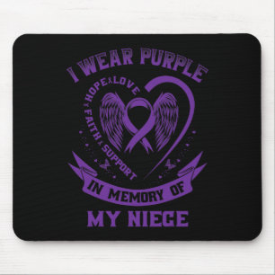 Mousepad Eu Uso Roxo Em Memória Da Minha Sobrinha Conscient