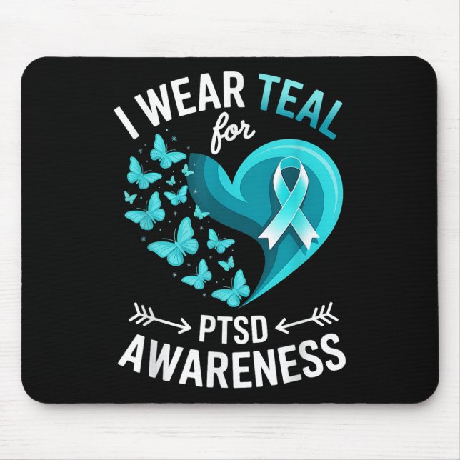 Mousepad Eu Uso Verde Azulado Para Conscientização Sobre Tp (Frente)