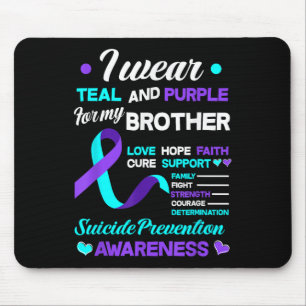 Mousepad Eu Uso Verde Turquesa & Roxo Pelo Meu Irmão Pr