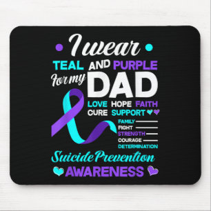 Mousepad Eu Uso Verde Turquesa & Roxo Pelo Meu Pai Prev