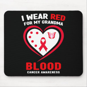 Mousepad Eu Uso Vermelho Para a Conscientização do Câncer d