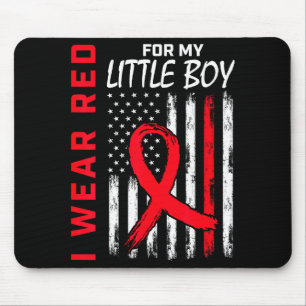 Mousepad Eu Uso Vermelho Pelo Meu Menino Campanha de Consci