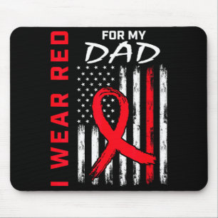 Mousepad Eu Uso Vermelho Pelo Meu Pai Conscientização sobre