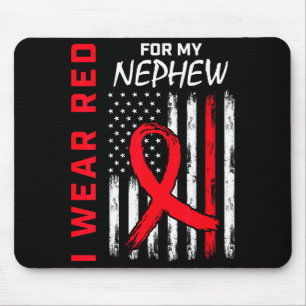 Mousepad Eu Uso Vermelho Pelo Meu Sobrinho Conscientização