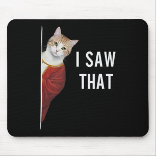 Mousepad Eu Vi Aquele Gatinho Engraçado Gato De Natal Jesus