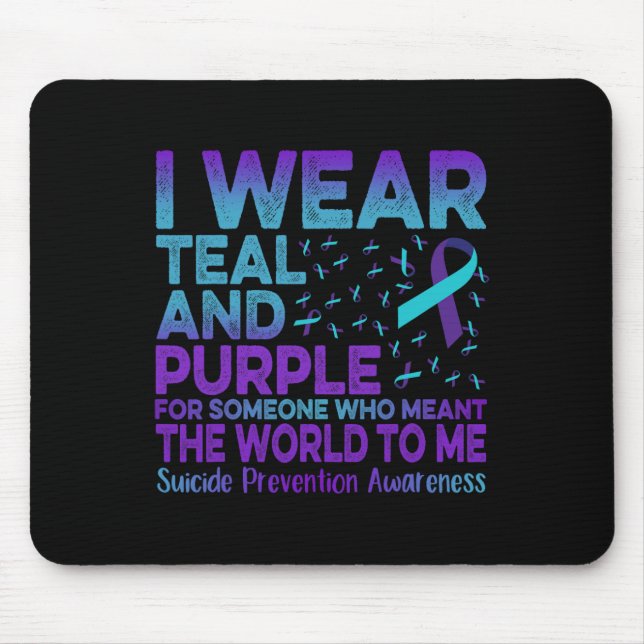 Mousepad Eu Visto A Prevenção Do Suicídio De Fita Roxa E Te (Frente)