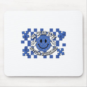 Mousepad Eu Visto Azul Para A Consciência Autista Mês Homen