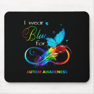 Mousepad Eu Visto Azul Para A Consciência Autista Mês Homen