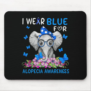 Mousepad Eu visto Azul Para A Consciência Da Alopecia 1