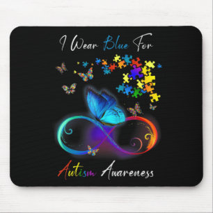 Mousepad Eu Visto Azul Para Camisa De Consciência Autismo Q