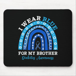 Mousepad Eu Visto Azul Para Meu Irmão T1d Tipo 1 Diabetes A