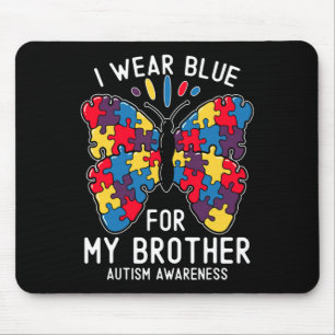 Mousepad Eu Visto Azul Para Minha Irmã Da Consciência Autis