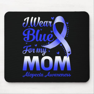 Mousepad Eu Visto Azul Para Minha Mãe Alopecia Consciência